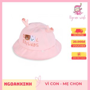 Nón bé gái lớn vành tròn - Ngoan Xinh