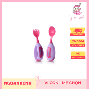 Bộ nĩa và muỗng tập ăn có tay cầm Kidsme