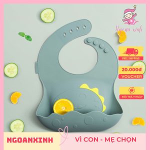 Yếm ăn dặm silicone Bebear