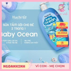 Sữa tắm gội 2 trong 1 Hachi baby ocean - Ngoan Xinh