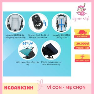 Xe đẩy gấp gọn Combi Neyo - Ngoan Xinh